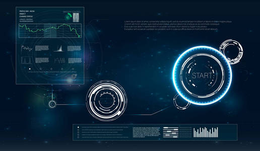 Hud。Hud。未来技术展示设计。界面