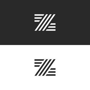 徽标 z 字母会标.简约风格的时髦会徽设计模板.