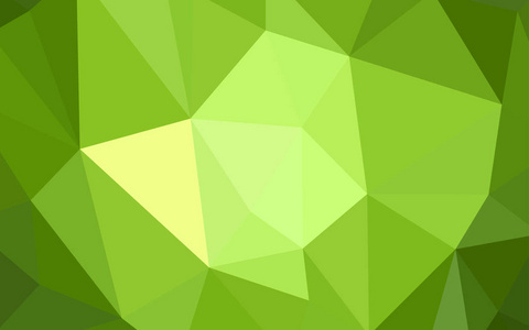 浅绿色矢量渐变三角形模板。带有三角形的现代抽象插图。网站的多边形设计