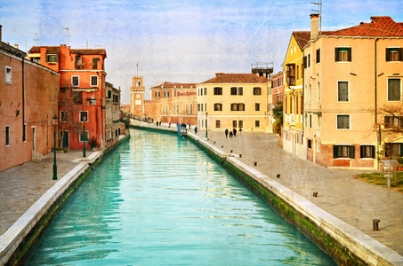 美丽的水街威尼斯意大利