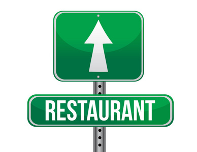 餐厅道路标志