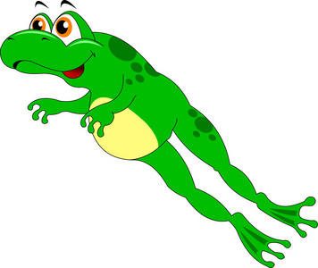 青蛙在春天跳跃图片跳跃的青蛙在池塘图片可爱的绿色青蛙卡通人物跳跃