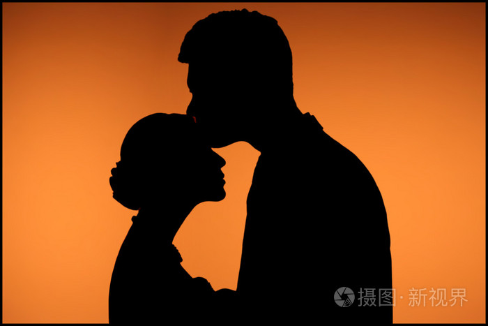 接吻情侣的形状