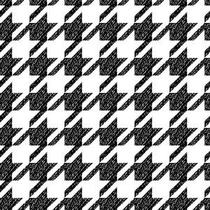 千鸟格黑白经典无缝图案矢量照片