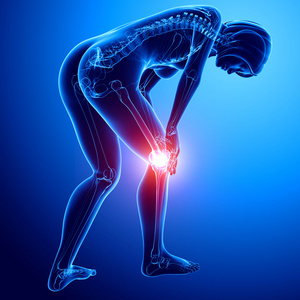 女性膝关节疼痛图片