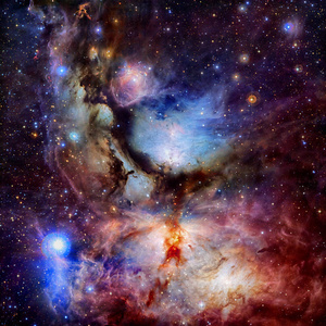 星云, 银河系和太空中的恒星。Nasa 提供的这个图像的元素