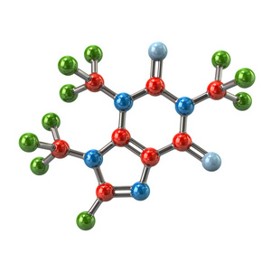 分子3d 白色背景插图