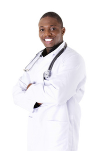 英俊的非洲裔美国医疗医生图片