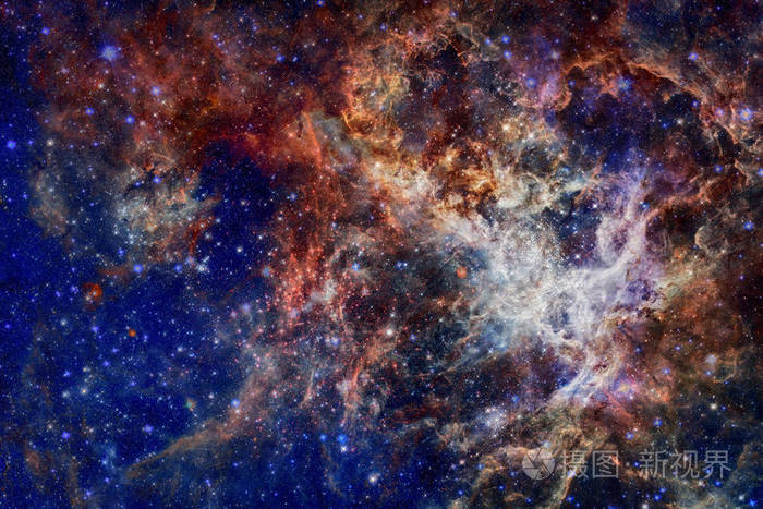 在深空间的星星的银河的看法。Nasa 提供的这个图像的元素