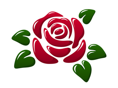 抽象光泽的红玫瑰.矢量插画照片