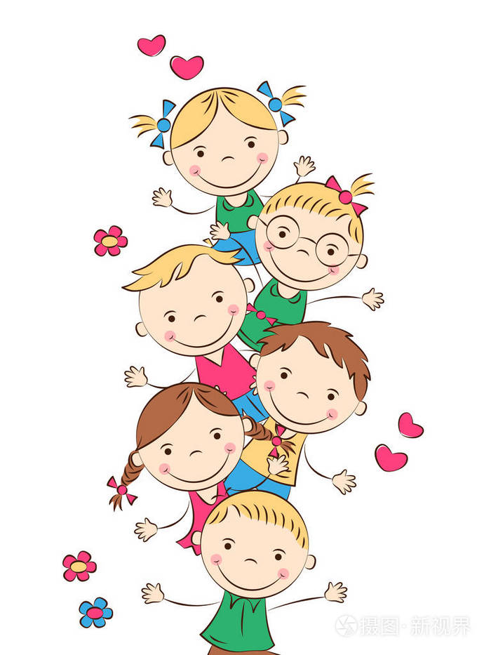 孩子们可爱的卡通