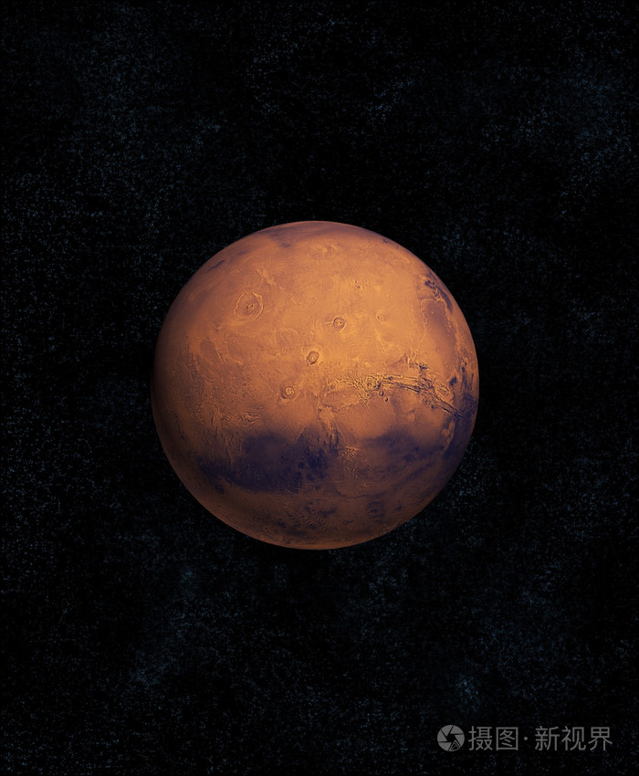 行星与恒星背景上火星