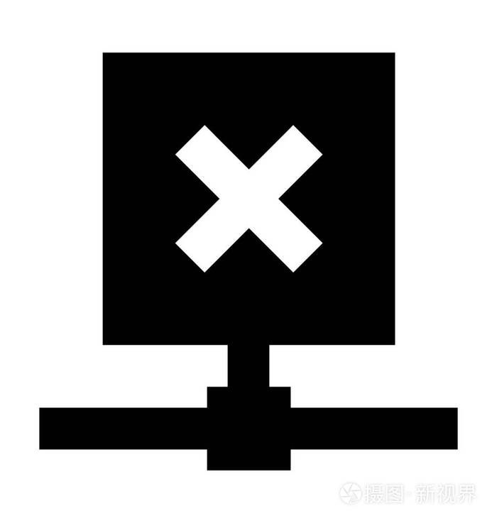 服务器断开平面矢量图标插画-正版商用图片060vml-摄图新视界