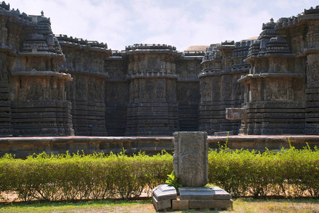 Hoysaleshwara 寺建筑群, Halebid, 卡纳卡, 印度西部景观