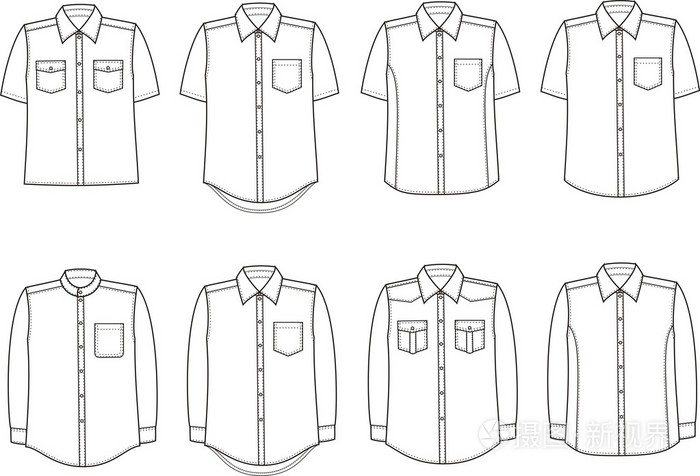 男式衬衫插画-正版商用图片061147-摄图新视界