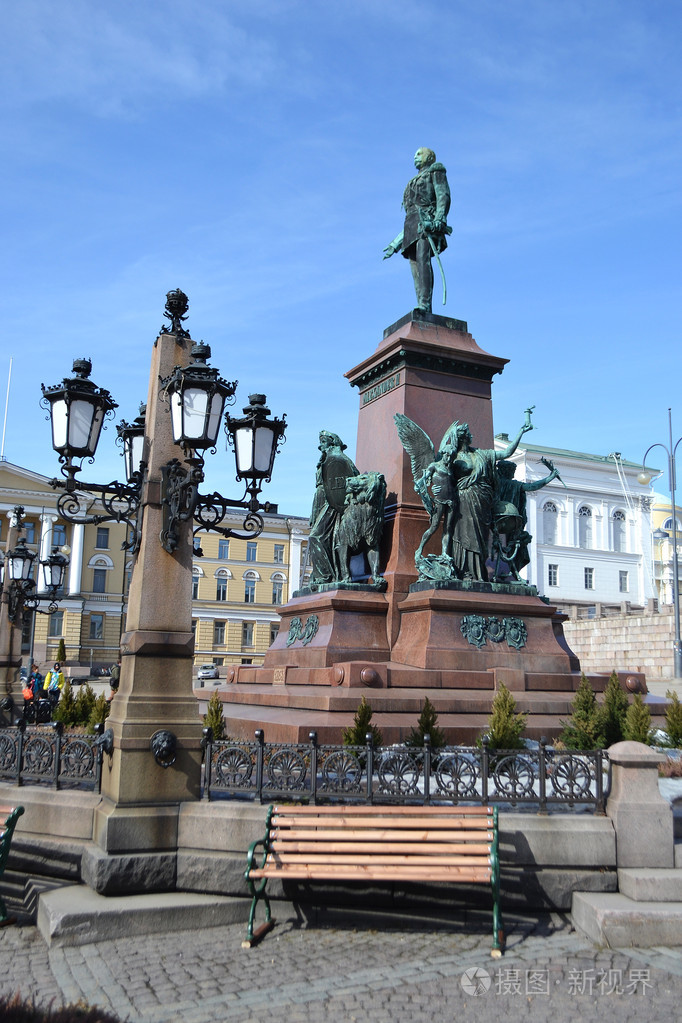 俄国沙皇亚历山大二世赫尔辛基的雕像