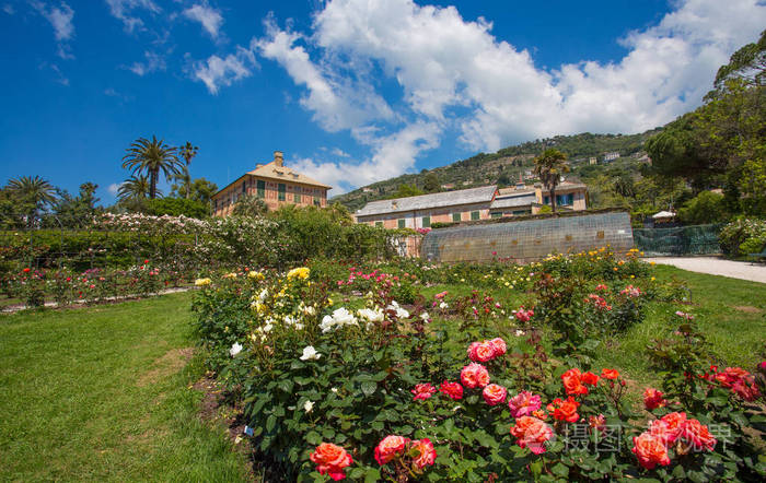 热那亚的玫瑰园ilrosetogenova神经位于热那亚神经公园意大利