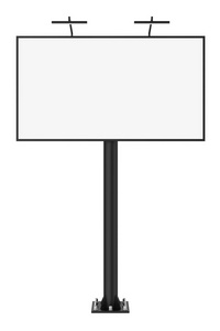 白色背景上的空白 bigboard, 3d 渲染