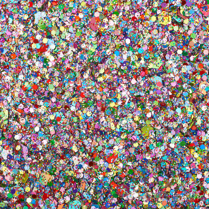 表面涂有彩色亮片