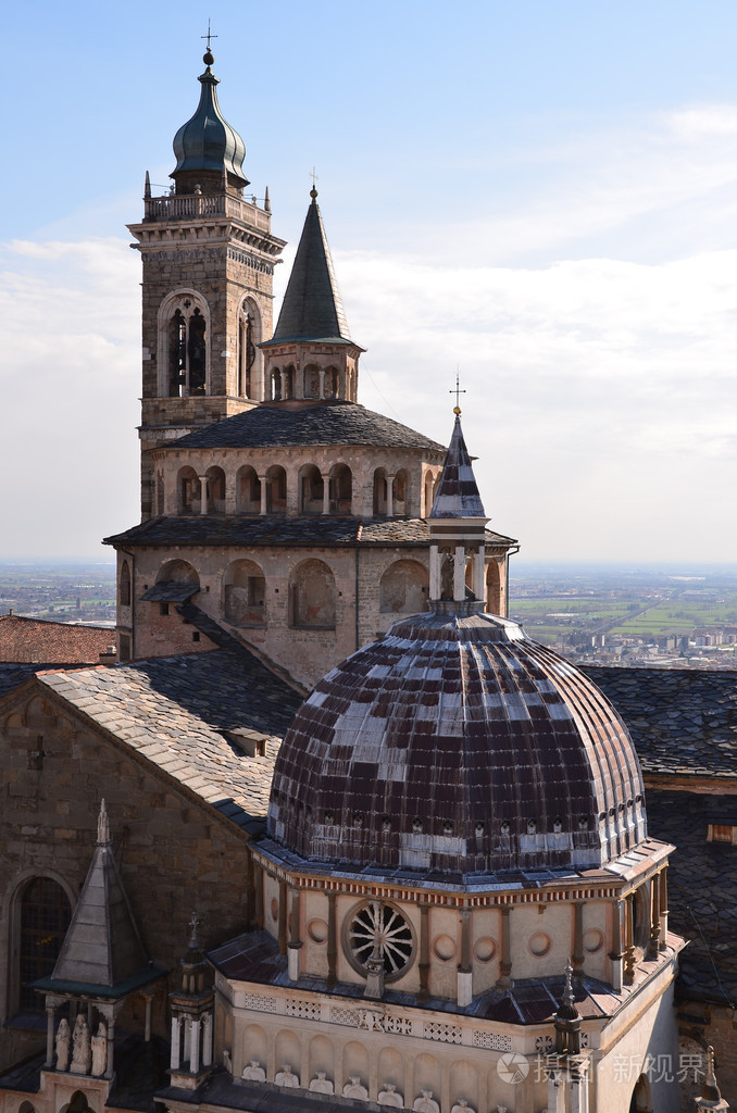 意大利贝加莫,basillica 的圣玛丽亚教堂