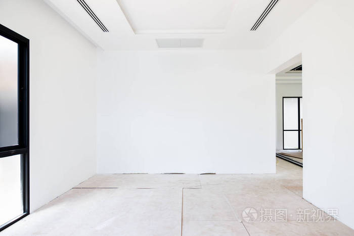 空室内墙石膏板施工现场白颜色及空调