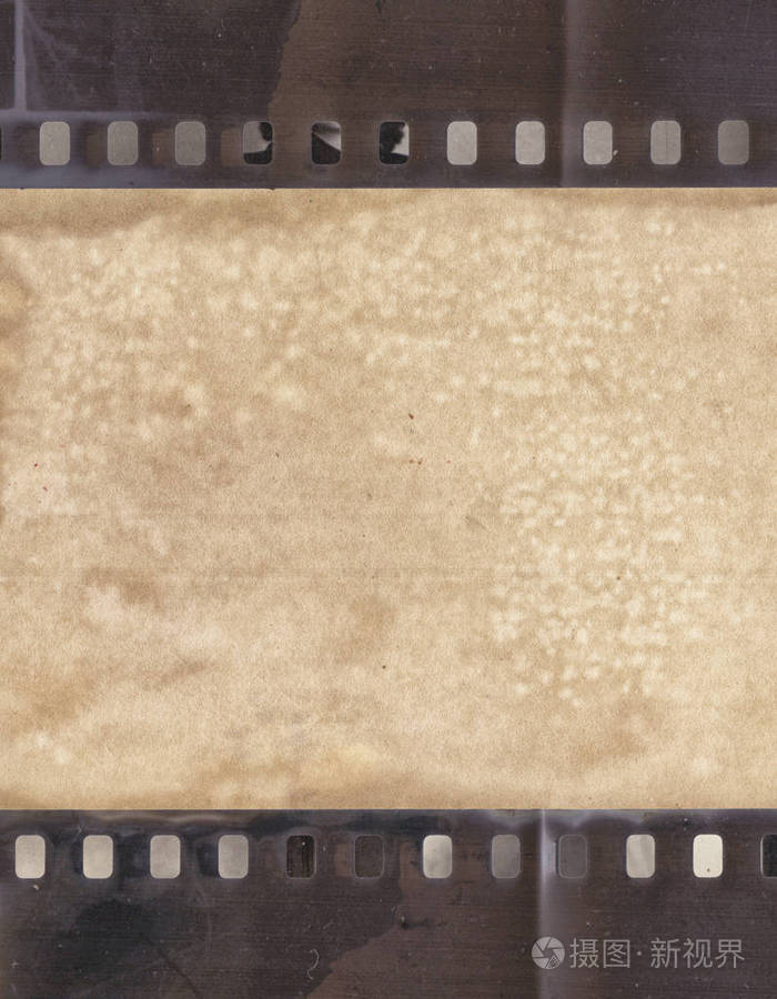 老式复古纸和旧胶片带的背景