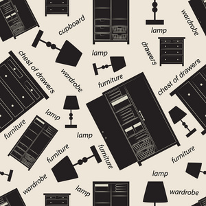 无缝模式的卧室家具图片