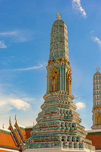 美丽的户外景色垲, 在泰国曼谷翡翠佛寺