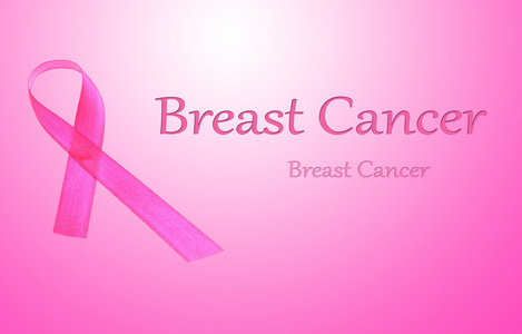 粉红色的背景上粉红色乳房癌丝带