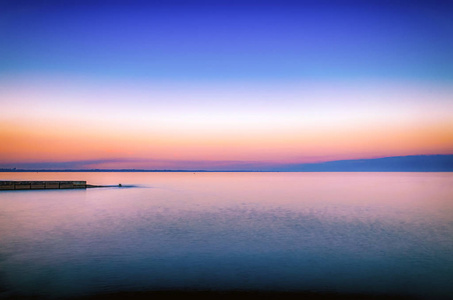 乌克兰 Odesa 日落期间的海景