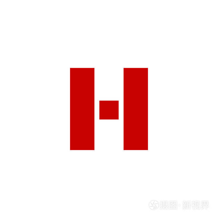 现代矢量徽标字母 h. 字母设计向量
