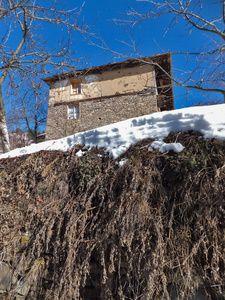 Kovachevitsa 的村庄与地道第十九世纪房子, 布拉戈耶夫格勒地区, 保加利亚