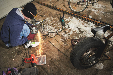 车间自行车细部专业主磨焊缝