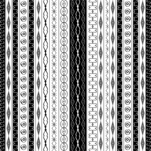 几何边界模式在黑色和白色