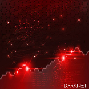 暗网恐怖暗网图表.技术空间红色背景照片
