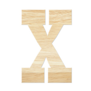 字母 x 从木工板