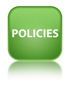 政策特殊软绿色方形按钮