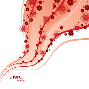抽象矢量背景与花 eps10