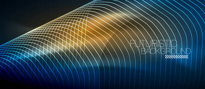 高科技未来技术背景, 霓虹灯形状和点