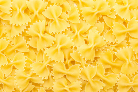 原始 farfalle 顶部视图背景很多干面食片