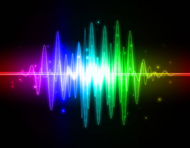 抽象音频频谱波形照片
