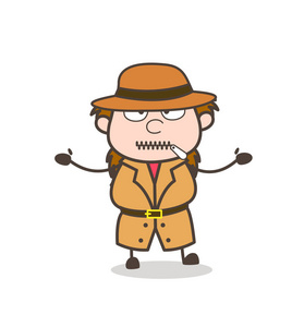 拉链卡通拉链口-女探险家科学家卡通矢量照片