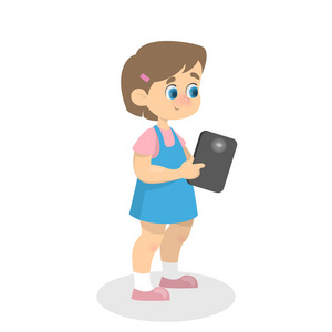 小孩子玩手机图片