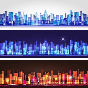 城市天际线横幅集