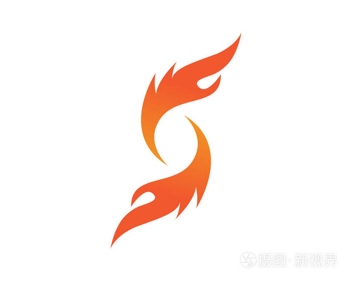 火狐动物徽标和符号模板应用程序图标