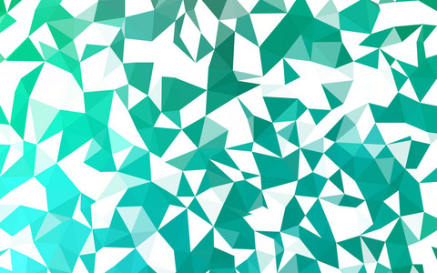 浅绿色向量抽象马赛克图案。具有多边形形状的示例。全新的横幅模板