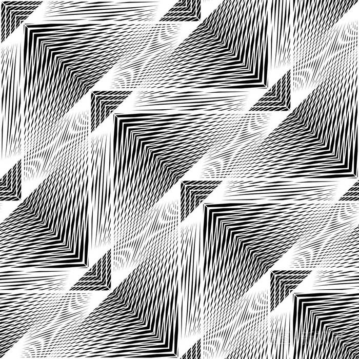 设计无缝单色的几何图案抽象的幻想背景矢量艺术没有渐变