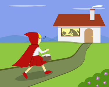 小红帽去奶奶家照片