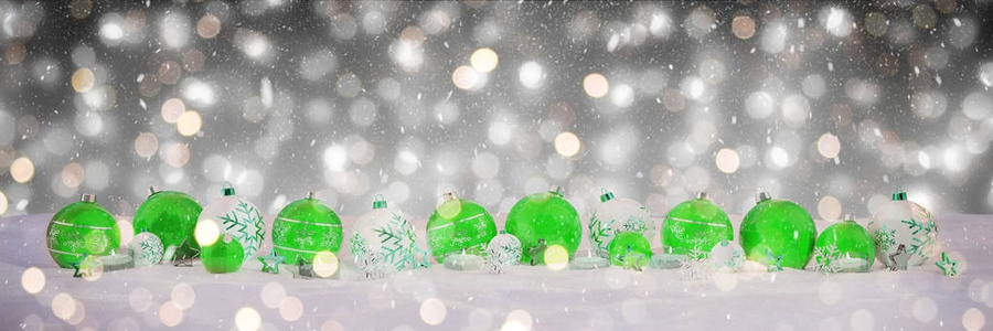 绿色和白色的圣诞小与蜡烛3d 渲染