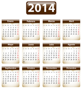2014 西班牙日历